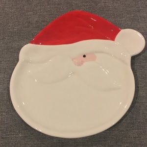 Winking Santa Plate Department 56 EUC Christmas Cookies Holiday Snack Dessert
